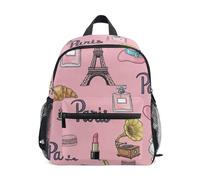 GAIREG Mini sac à dos d'école pour filles et garçons avec étiquette de nom Motif Tour Eiffel Paris, Motif Paris et Tour Eiffel, 6-8 Years, Sacs à dos mignons