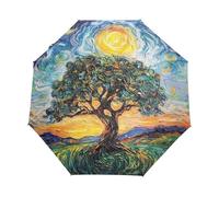 GAIREG Parapluie bleu arbre étoilé pour la pluie, parapluie automatique léger pour femme, parapluies pour la pluie Taille unique