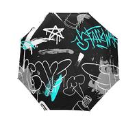 GAIREG Parapluie de voyage Graffiti Street Art Automatique Ouvert Fermer Coupe-vent Compact Pliant Parapluies