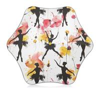 GAIREG Parapluie pour filles avec silhouettes de ballerine en tutu pour la pluie, coupe-vent, bloque les UV