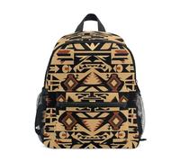 GAIREG Sac à dos abstrait marron et noir pour enfant avec étiquette nominative, cartable de voyage, sac d'école, Marron et noir abstrait, 3 à 5 ans, Sacs à dos mignons
