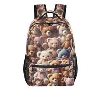 GAIREG Sac à dos pour enfants motif hibou doré pour étudiants, Ours en peluche mignons, Small, Sac à dos d'école décontracté | Sac à dos d'écolier à plusieurs zones de rangement pour étudiants, transport mains libres