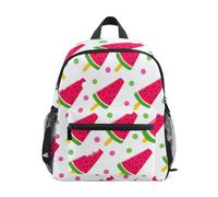 GAIREG Sac à dos pour tout-petits filles et garçons, mignon dessin animé pastèque rouge et blanc, petit sac à dos de maternelle pour garçons avec étiquette nominative, Mignon dessin animé pastèque