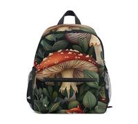 GAIREG Sac à dos pour tout-petits filles garçons, mini sac à dos de voyage rétro champignon avec étiquette de nom, Champignon rétro, Small, Sacs à dos mignons