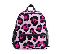 GAIREG Sac à dos pour tout-petits filles garçons, petit sac à dos de voyage imprimé léopard rose avec étiquette nominative, Rose Imprimé leopard, 6-8 Years, Sacs à dos mignons