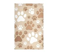 GAIREG Torchons absorbants imprimés pattes de chien marron blanc, 71,1 x 45,7 cm