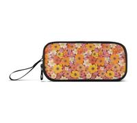 GAIREG Trousse à crayons rétro avec motif floral pour artistes | Trousse à crayons pour étudiants, design à 3 couches, prête à l'emploi, peut contenir des stylos, des marqueurs et une