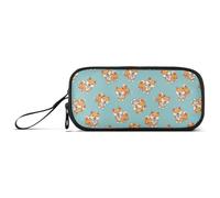 GAIREG Trousse bleue pour la rentrée scolaire Motif chien mignon | Trousse à crayons avec compartiments pour adolescentes, design fin, sans désordre, peut contenir stylos