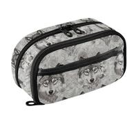 GAIREG Wolf Trousse à stylos vintage avec séparateur en polyéthylène Motif