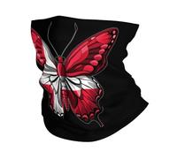 Gaiter Papillon Danemarkle Royaume du Danemark Drapeau Danois Anti-Solaire Bandeau Magique Anti-UV Chapeaux Demi-Visage pour Femme Adulte Course À Pied