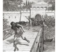 Gaius Gracchus fuyant à travers un pont en bois sur le Tibre dans une tentative d'échapper aux consuls romains. Gaius Sempronius Gracchus 154 121 avant JC. Roman Popularis politicien au IIe siècle