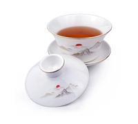 Gaiwan Ensemble de tasses à thé Sancai en porcelaine blanche 500 ml