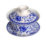 Gaiwan Lotus Tasse à thé en porcelaine Bleu/blanc 150 ml