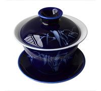 Gaiwan Tasse à thé en porcelaine blanche et bleue 150 ml