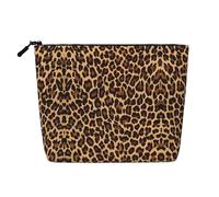 GaJher Cool Cheetah Leopard Faux Trousse de maquillage en chanvre - Votre solution unique pour les articles de toilette de voyage et le rangement quotidien des cosmétiques - Pochette à fermeture
