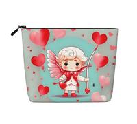 GaJher Cute loving boy Faux Trousse de maquillage en chanvre - Votre solution unique pour les produits de toilette de voyage et le rangement quotidien des cosmétiques - Pochette à fermeture éclair,