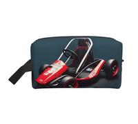GaJher Grande trousse de maquillage de voyage - Kit de toilette réutilisable avec impression de mini kart - Organiseur portable pour le maquillage, les essentiels quotidiens, blanc, taille unique,