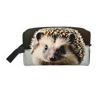 GaJher Grande trousse de maquillage de voyage - Trousse de toilette réutilisable avec imprimé hérisson, organiseur portable pour maquillage, essentiels quotidiens, blanc, taille unique, Blanc, One