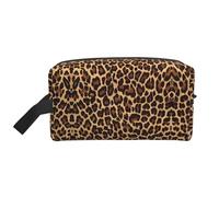 GaJher Grande trousse de toilette de voyage réutilisable, motif léopard cool guépard, trousse de toilette, kit double, organisateur portable pour maquillage, essentiels quotidiens, blanc, taille