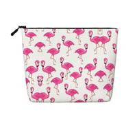 GaJher Pink Flamingo Faux Trousse de maquillage en chanvre - Votre solution unique pour les produits de toilette de voyage et le rangement quotidien des cosmétiques - Pochette à fermeture éclair,