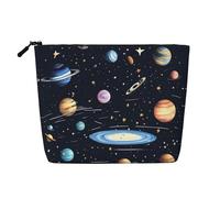 GaJher The Solar Family Trousse de maquillage en chanvre artificiel - Votre solution unique pour les produits de toilette de voyage et le rangement quotidien des cosmétiques - Pochette à fermeture