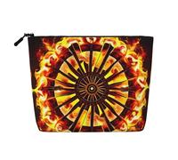 GaJher Turning the flame Faux Chanvre Trousse de maquillage - Votre solution unique pour les produits de toilette de voyage et le rangement quotidien des cosmétiques - Pochette à fermeture éclair,