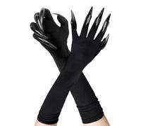 GAJUS 1PCS Paire de Gants Crâne Unisexe, Gants à Longs Clous, Masques Crâne Adulte pour Jeu de Rôle Halloween