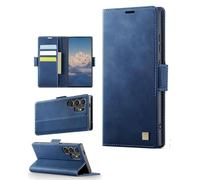 GAJUS Coque pour Saaamsung Gaaalaxy S25 Ultra 5G, [RFID Blocage] Etui Protection Housse Premium en Cuir PU, Pochette de Portefeuille Etui à Rabat Flip Case pour Samsung Gaaalaxy S25 Ultra, Bleu