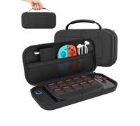 GAJUS Étui de Protection Compatible SSwitch 2 2025 et Pochette SSwitch OLED, Housse avec Doublure Velours pour Ranger Jusqu'à 10 Jeux et Accessoires (Noir)