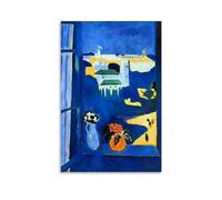 GAJUST Affiche bleue de Tanger vue depuis une fenêtre, Tanger peinte par Henri Matisse en 1913, sans cadre, 60 x 90 cm