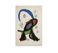 GAJUST Poster abstrait Grotesque Joan Miro BON COP...DE LLUNA, peinture décorative sur toile, sans cadre, 40 x 60 cm