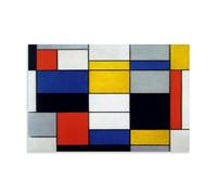 GAJUST Poster de composition de Piet Mondrian Composition A peint par Piet Mondrian en 1920, impression sur toile, sans cadre, 50 x 75 cm