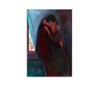 GAJUST Poster Edvard Munch Le baiser peint par Edvard Munch en 1897, sans cadre, 30 x 45 cm