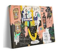 GAJUYL Jean-Michel Basquiat Poster History of The Black People Graffiti Art Series Poster Street Art Impression sur toile Peinture décorative Cadre 40 x 60 cm