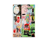 GAJUYL Jean-Michel Basquiat Poster In Italian Graffiti Art Series Poster Street Art Impression sur toile Peinture décorative Sans cadre 60 x 90 cm