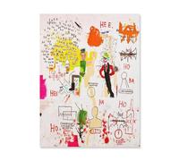 GAJUYL Jean-Michel Basquiat Poster Riddle Me This, Batman Graffiti Art Series Poster Street Art Impression sur toile Peinture décorative Sans cadre 45 x 60 cm