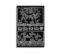 GAJUYL Poster de Keith Haring Dessins de Keith Haring 1982 - Impression sur toile - Décoration d'intérieur - Sans cadre - 20 x 30 cm
