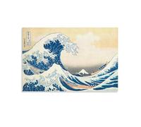 GAJUYL Poster de peinture célèbre de la Grande vague de Kanagawa Katsushika Hokusai Ukiyo-e, impression sur toile, décoration d'intérieur, sans cadre, 20 x 30 cm