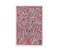 GAJUYL Poster Keith Haring Pop Art Keith Haring at Fun Gallery 1983 - Impression sur toile - Décoration d'intérieur - Sans cadre - 20 x 30 cm