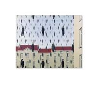 GAJUYL Poster surréaliste René Magritte Golconda, peinture décorative sur toile, sans cadre, 28 x 35 cm