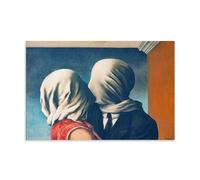 GAJUYL Poster surréaliste René Magritte The Lovers (Les Amants), 1928, peinture décorative sur toile, sans cadre, 40 x 60 cm