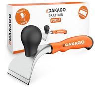 Gakago Grattoir de force - Lame de 65mm de haute qualité en carbure de tungstène durable - Grattoir universel ergonomique & antidérapant pour le bois, le métal, le béton ou la pierre