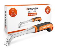 Gakago Grattoir de force - Lame de traction triangulaire de haute qualité en carbure de tungstène durable - Grattoir universel ergonomique et antidérapant pour le bois, Métal, béton ou pierre