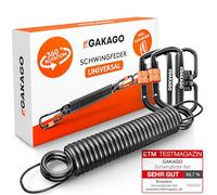 Gakago Ressort de balancier pour Fauteuil Suspendu - Balancement agréable grâce au Ressort à 360° avec émerillon - Ressort en Acier avec câble de sécurité en Acier Inoxydable et 2 mousquetons