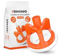 Gakago Système de nivellement pour carrelage 200 capuchons filetés & 200 rondelles de protection pour carrelage - Aide à la pose pour un joint parfait