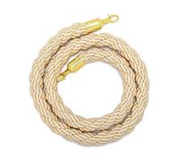 GAKYOUR Cordes de barrière de File d'attente,Corde de contrôle des foules,barrière en Corde de Chanvre tressée de 0.9-3.0 m pour séparateur de File d'attente,barrière de sécurité en Corde-Beige||1.2m