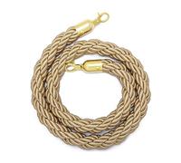 GAKYOUR Cordes de barrière de File d'attente,Corde de contrôle des foules,barrière en Corde de Chanvre tressée de 0.9-3.0 m pour séparateur de File d'attente,barrière de sécurité en Corde-Khaki||1.0m