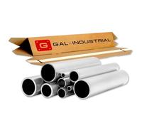 GAL - INDUSTRIAL Tube Rond Aluminium Ø 10 mm | 2 mm Épaisseur | Longueur 100 cm | Découpe sur Mesure Possible | Aluminium Léger | Tube Alu non Traité pour Modélisme, Bricolage, Constructions
