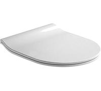 Gala Emma - Abattant WC avec Couvercle et siège Amorti - Forme Ronde - Fermeture Douce - Kit de Fixation Inclus - Charnières en Acier Inoxydable - Nettoyage Facile - Couleur Blanc