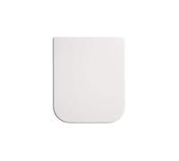 Gala Emma Square - Abattant WC avec couvercle et siège amorti - Forme carrée - Fermeture douce - Kit de fixation inclus - Charnières en acier inoxydable - Nettoyage facile - Couleur blanc